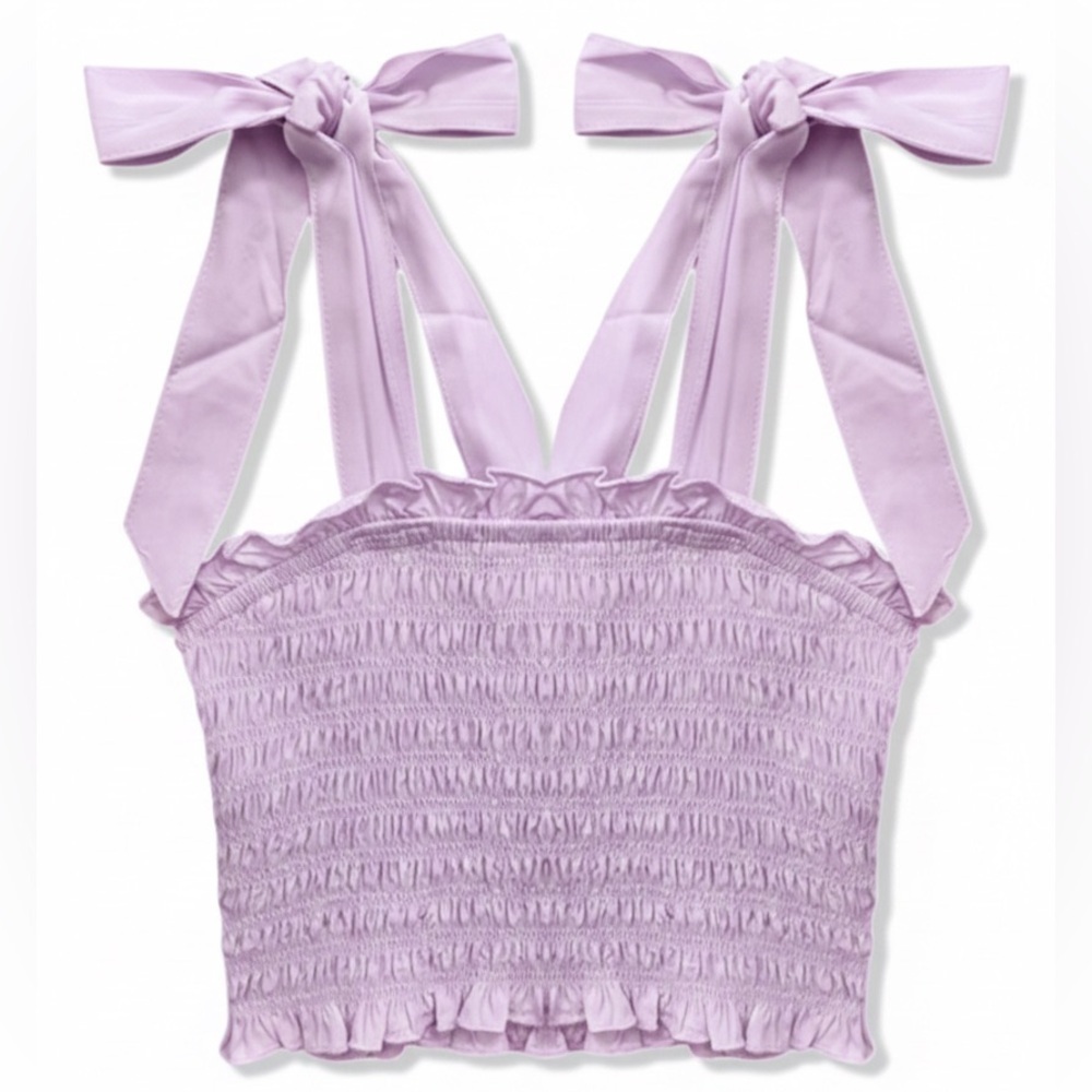 Katie J NYC Light lavender TWEEN SUNNY TIE TOP - M (10)